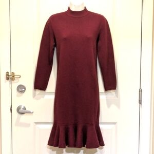 NWOT Qui Er M Viscose Blent Knit Ruffle Sweater Dress - SEE SIZE NOTES